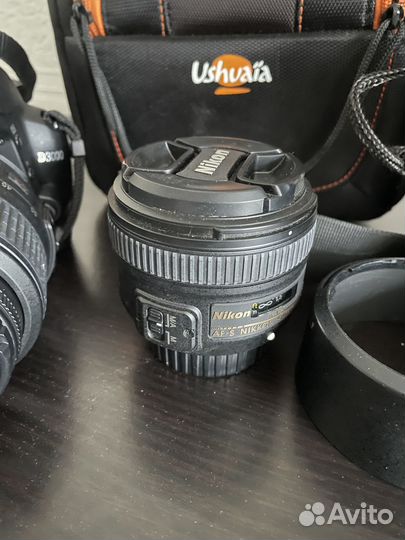 Зеркальный фотоаппарат nikon d3000 + портретник