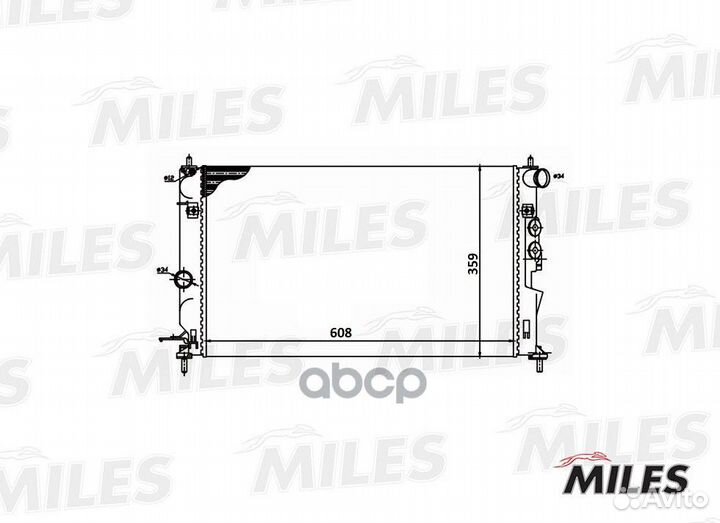 Радиатор opel vectra B 1.6-2.2/2.2DT 95-04 acrm060