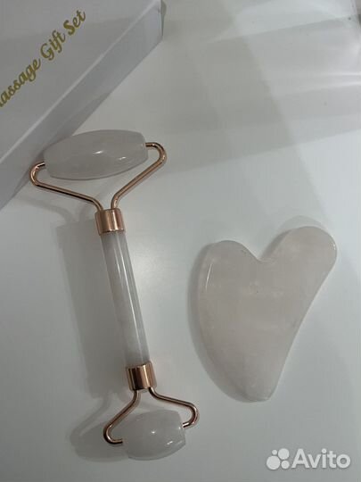 Массажер для лица. Гуаша и роллер