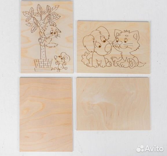 Доски для выжигания с рисунком 10 шт А5 (арт: 1658