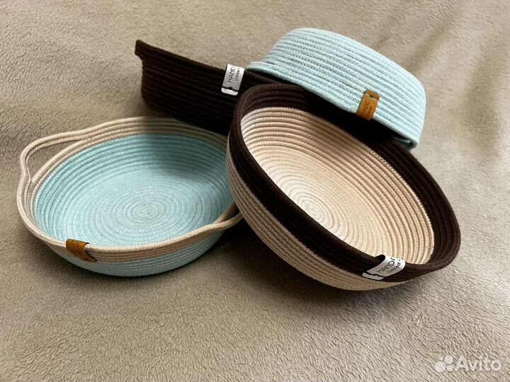 Вязанные корзины