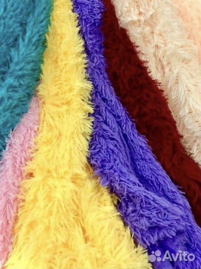 Плед травка беж/молочный/яркий новый