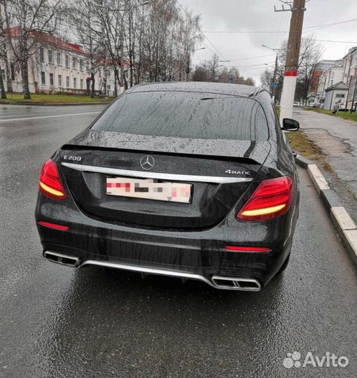 Задний диффузор E-class w213 63s AMG хром+насадки