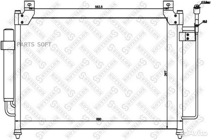 Stellox 1045664SX радиатор кондиционера \ Mazda CX-7 07