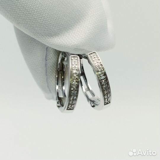 Серьги с природным камнем Золото