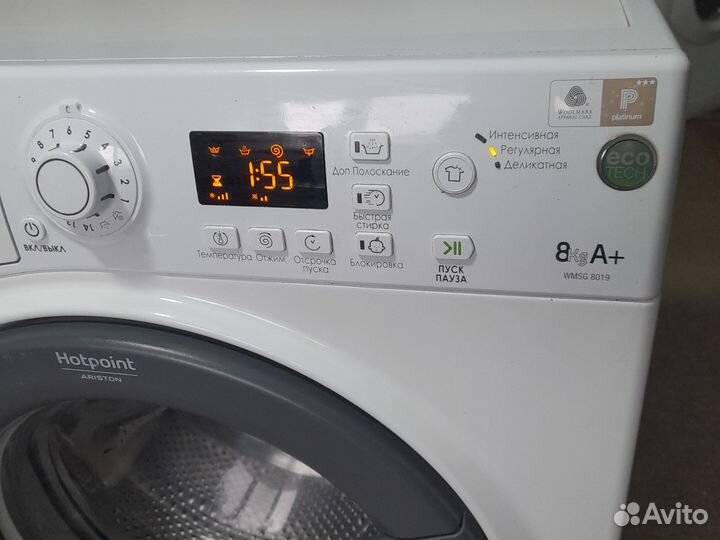 Hotpoint ariston 8кг глубина 48см гарантия 1месяц