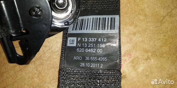 Ремень безопасности передний правый Опель Астра J