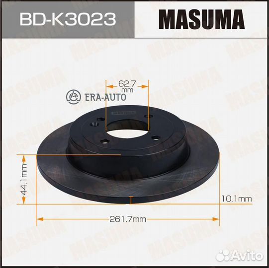 Masuma BD-K3023 Диск торм. задн