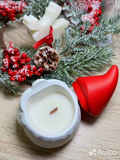 Свеча ароматическая в гипсовом подсвечнике Гном