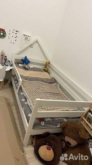 Кроватка тахта домик мини из березы 180*90