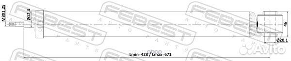 Амортизатор задний GAS.twin tube 05110003R Febest