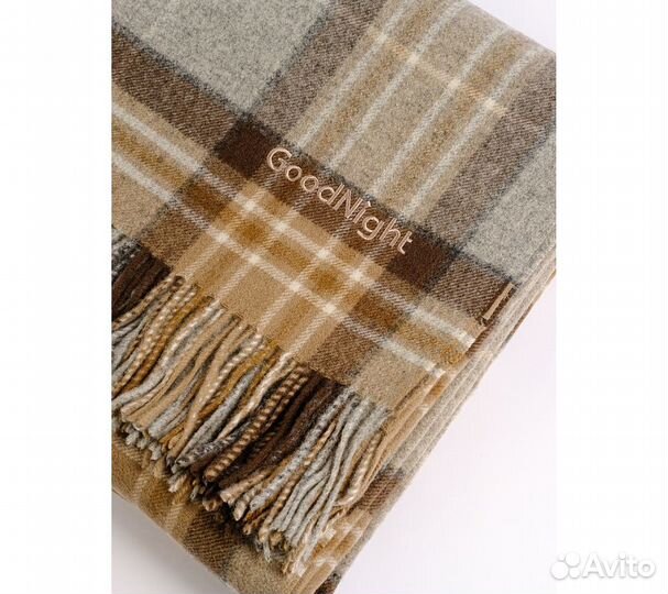 Плед GoodNIght Pure Wool 140х210см коричневый