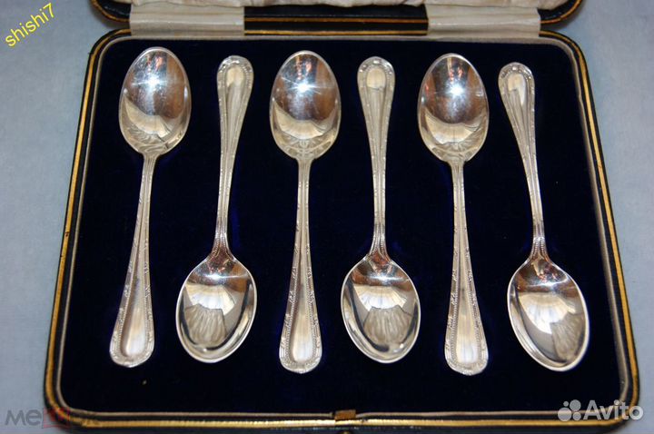 Набор ложки чайные серебро 925 англия 1919г