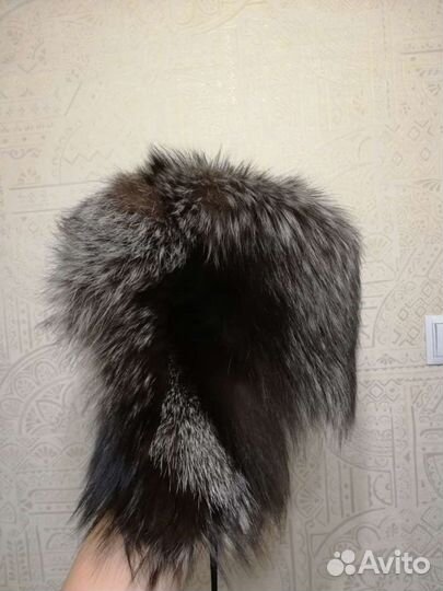 Шапка из чернобурки взрослая