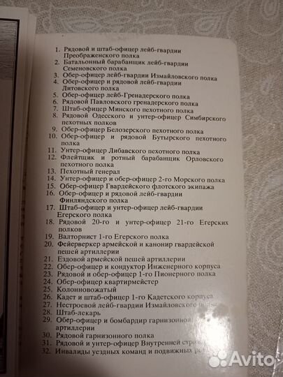 Открытки Русская армия 1812г