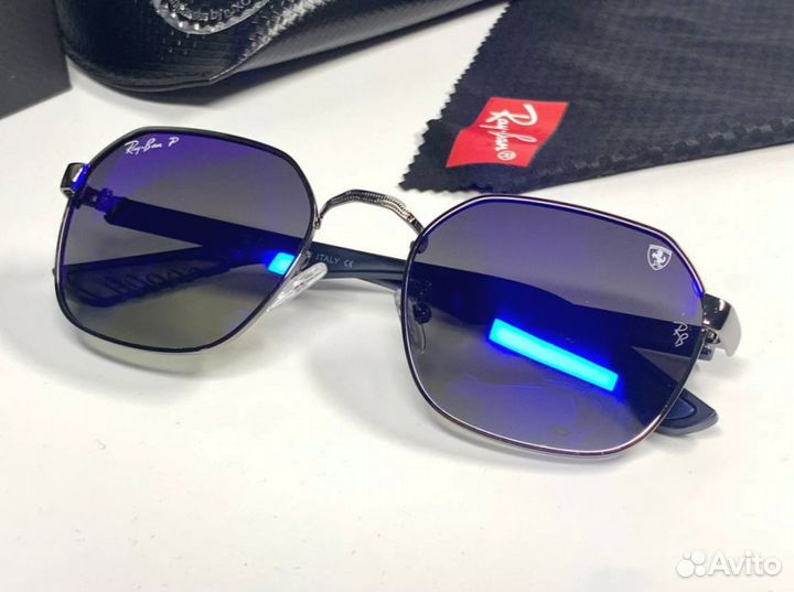 Очки Ray Ban Ferrari синий градиент