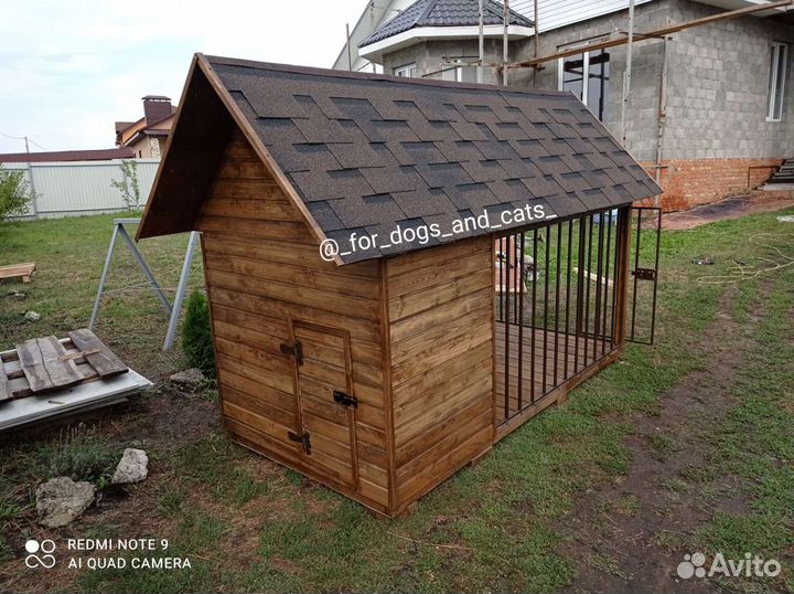 Вольер. Будка для собаки. Будка-вольер