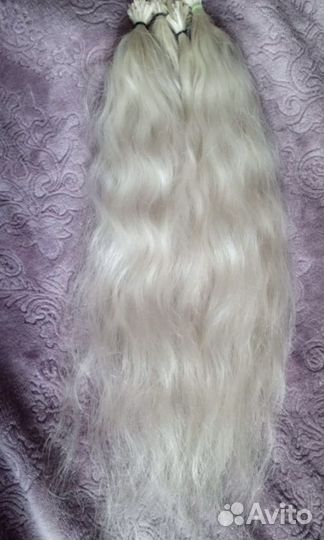 Волосы на капсулах, блонд