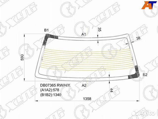 Стекло заднее Ford Tempo