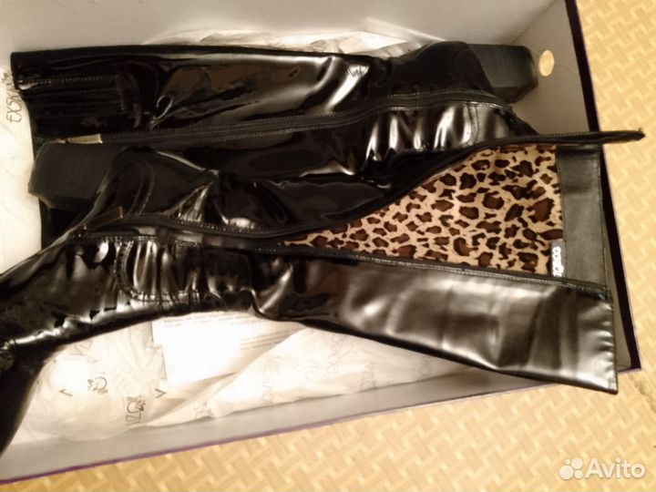 Сапоги деми лак. 37