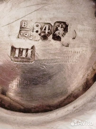 Серебряная царская конфетница 84 пробы