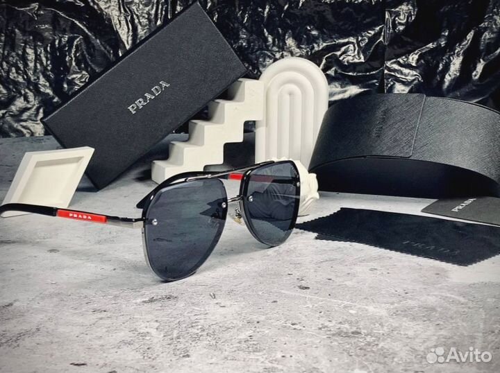 Очки Prada Aviator черные