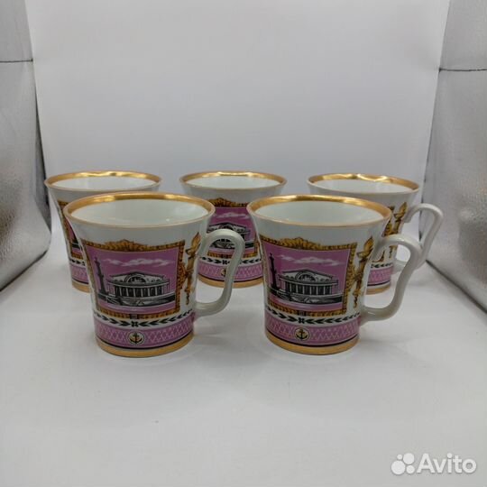 Чайная Пара Адмиралтейство лфз СССР Фарфор Посуда