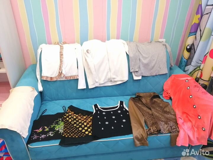 Женские вещи пакетом, 44 размер, б/у, 9 штук