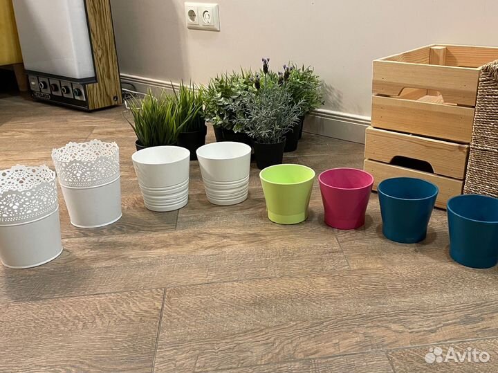 Фейка IKEA цветы и кашпо