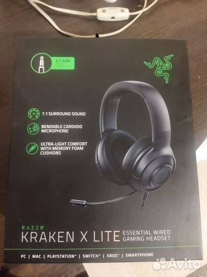 Игровые наушники razer kraken x lite