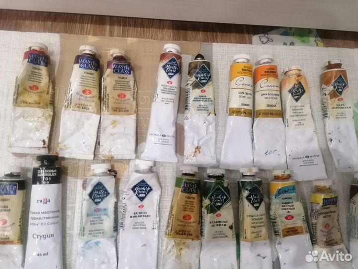 Художественные масляные краски бу