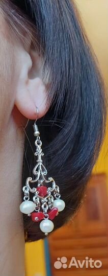 Серьги с жемчугом - украшения ручной работы