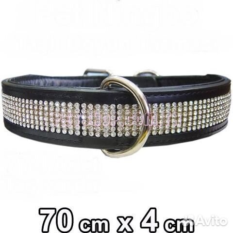 Ошейники из кожи со стразами (новые)