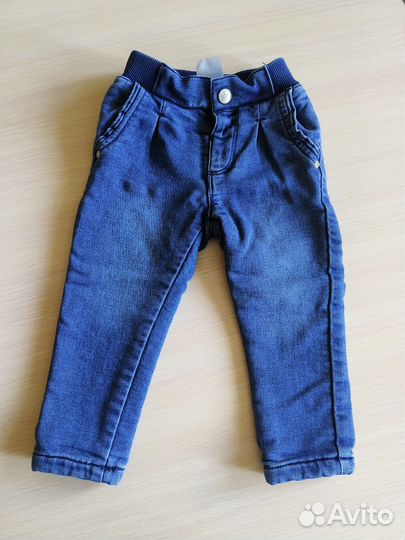Джинсы утеплённые для девочки 80р