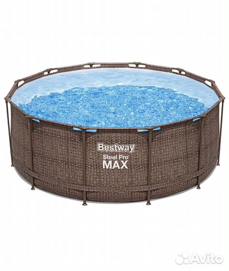 Каркасный бассейн 366 x 122 ротанг bestway pro max