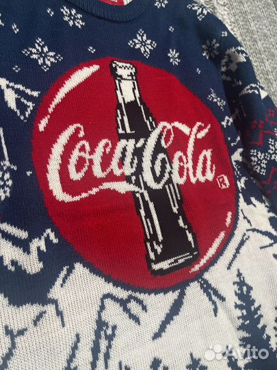 Новогодний свитер pull&bear Coca-Cola, M