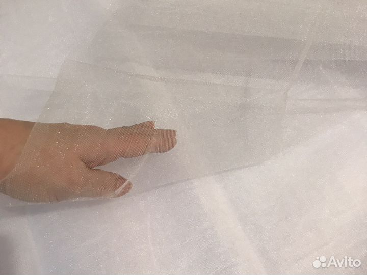 Фатин белый