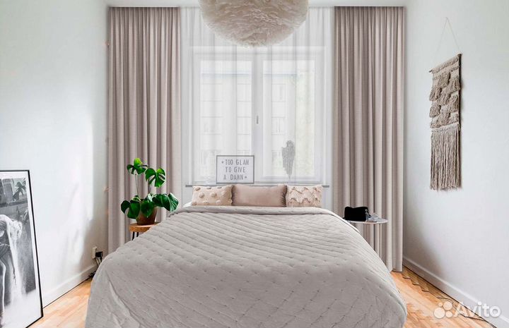 Визуализация штор, проект текстильного дизайна