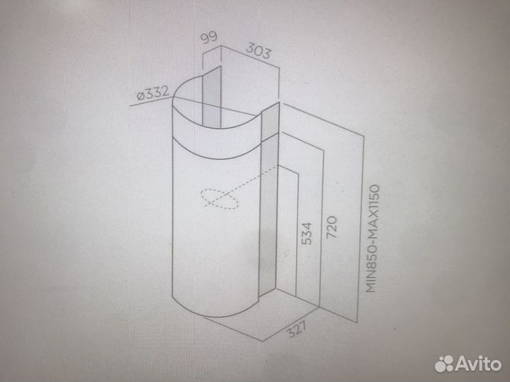 Вытяжка каминная Elica stone IX/A/33