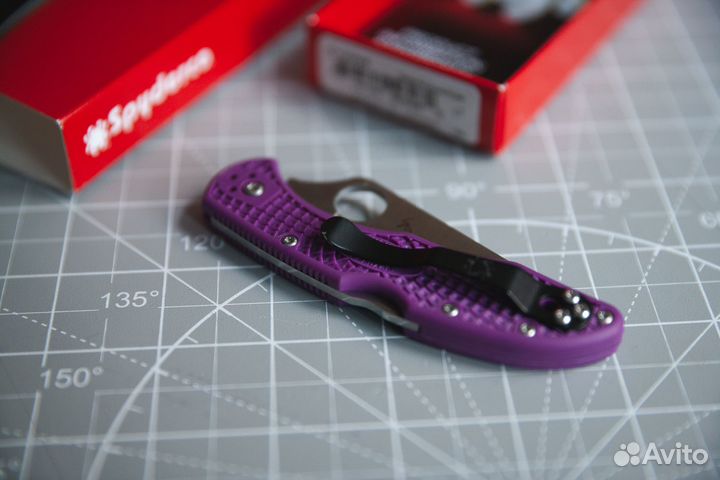 Нож Spyderco Delica 4 (VG-10, Purple FRN)