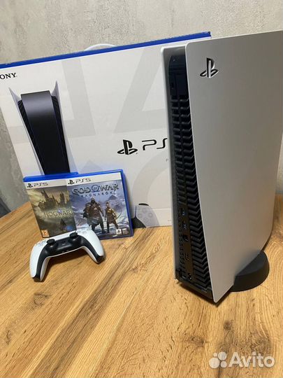 Sony playstation 5 с дисководом + 2 игры