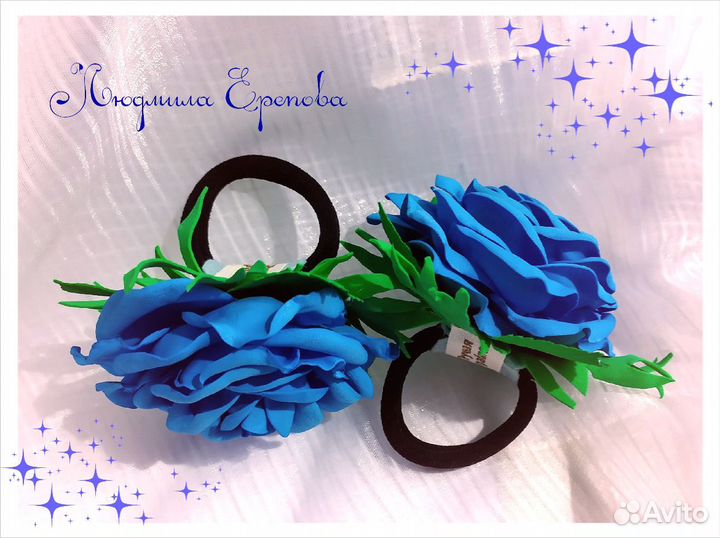 Резинки с цветами для девочек