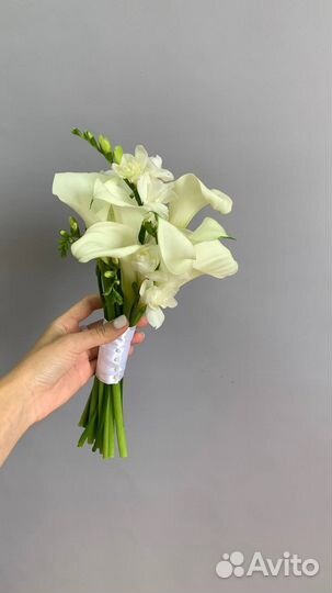 Свадебный букет и бутоньерка