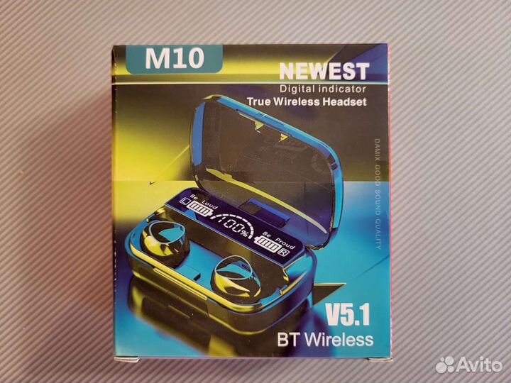 Беспроводные наушники М10 с PowerBank