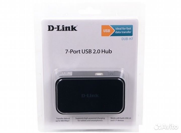 Концентратор USB 2.0 HUB D-link DUB-H7