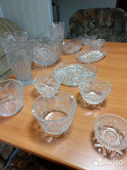 Ваза хрустальная, хрусталь в ассортименте