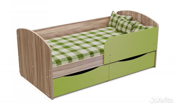 Кровать 1 фасад Гринери