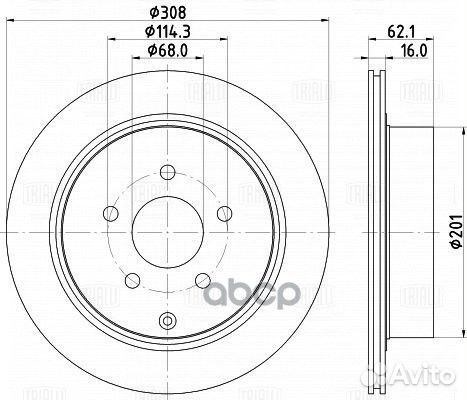 Диск тормозной nissan murano/infiniti FX35/FX45