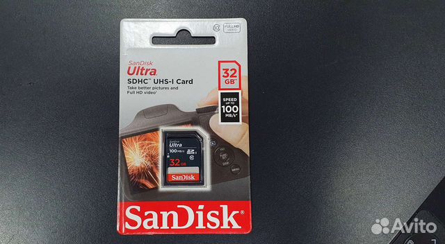 Карта памяти SanDisk Ultra sdhc 32GB 100MB/s