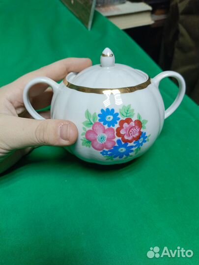 Сахарница и сливочник СССР. Дулево